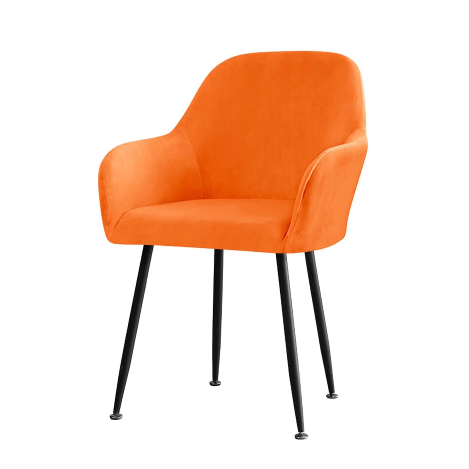 Housses de chaise en velours orange extensible pour salle à manger en lot de 2