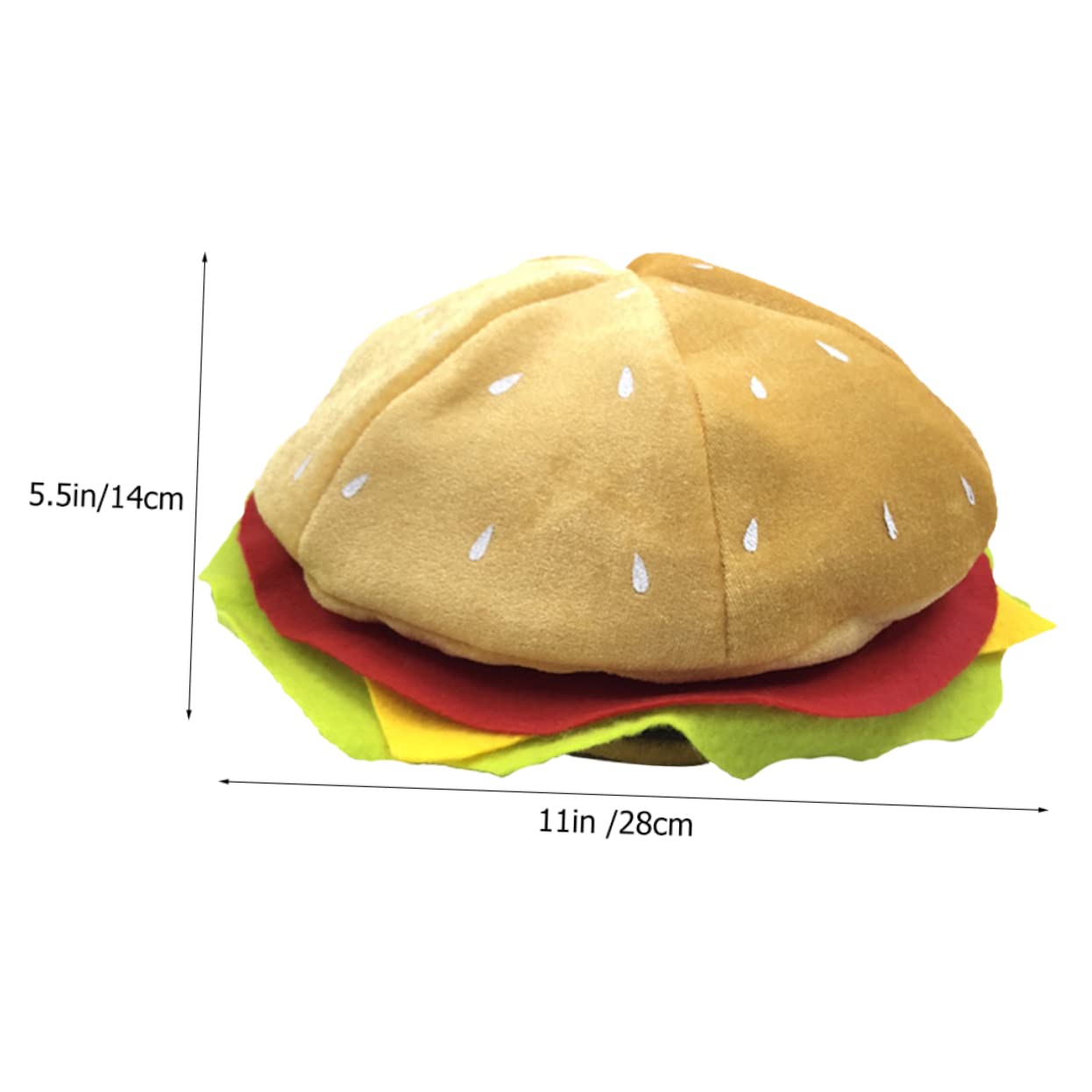 4piezas Sombrero De Hamburguesa Divertido Cosplay y Halloween Gorro De Diseño Adorable y Original Para Adultos