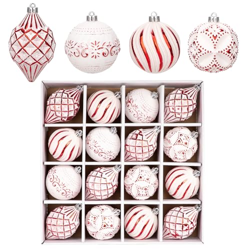 12er-Set Dekorative Weihnachtskugel Rustikale...