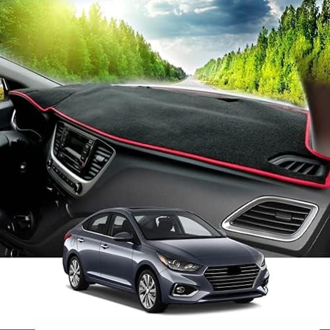 Tapis anti-dérapants pour protéger le tableau de bord Hyundai Solaris Accent HC des UV