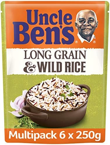 Uncle Bens Long Grain and Wild Microwave Rice, Bulk Multipack 6 x 250 g pouches