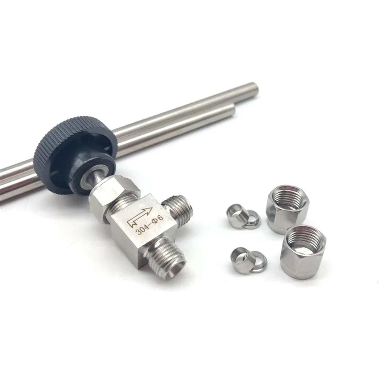 Adjustable Needle Valve OD 6 8 10 12 Mm Tube Stainless Steel 304 1Pcs(6MM)
