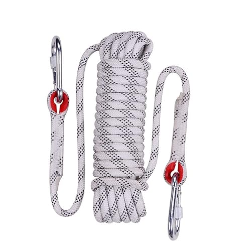 Northpada 10Mm 20Meter White Polyester Rock Static Climbing Rope Boat Anchor Marine Rope Dock Lines Arborist Rope Hoist Rigging Line #TOP8