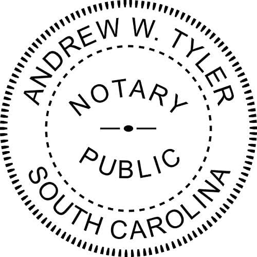 Custom Notary Embosser, Customizable for 37 Total States, Embossed Notary Seal | Great for Official Documents and Paperwork | Great Way to Certify Your Documents (South Carolina)