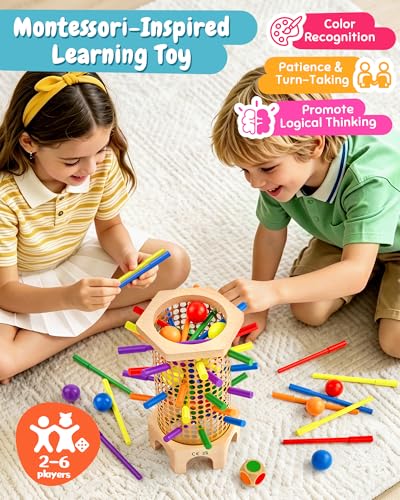 Juego Torre Montessori de Palitos de Madera para Niños 3-8 miniatura 2