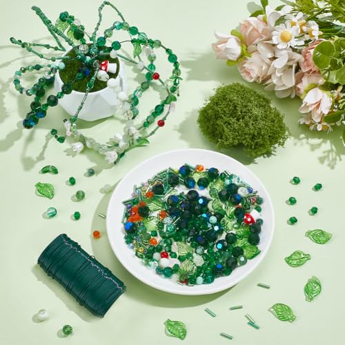 Kit de cuentas para la fabricación de joyas de estilo botánico y natural 5