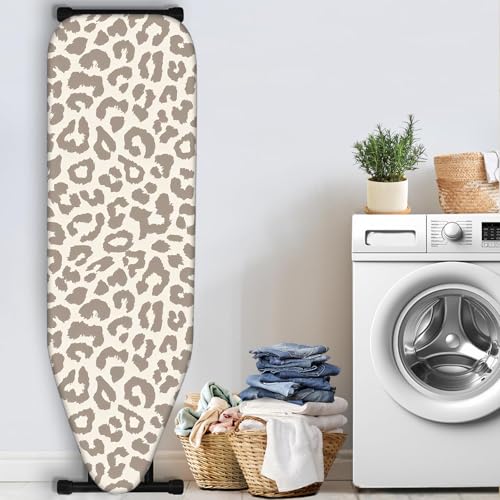 Image of Nuxovilar Gray Leopard Print Ironing Board Cover 15x54 Polyester
