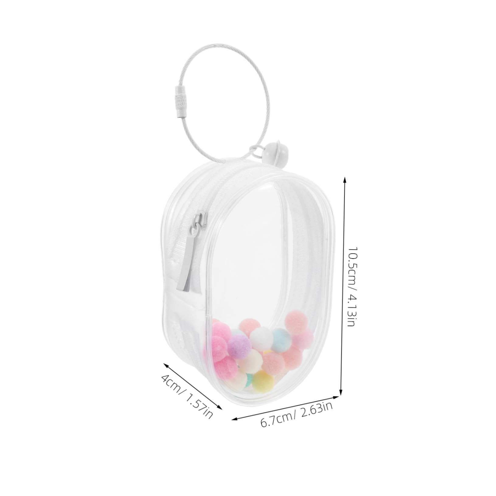 SUPVOX Clear PVC Storage Bag with Keychain High Transparency Display Case for Mini Figures Collectibles and Dolls Portable and Versatile for Strolling Shopping and Daily Use