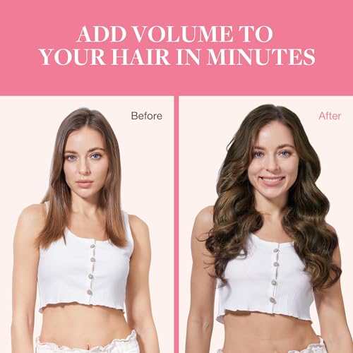 Image of GOO GOO Clip in Hair Extensions Real Human Hair, Remy Human Hair Extensions Clip ins for Women, Natural Human Hair, 14inch 130g 9Pcs, 2 /6 /2 Balayage Dark Brown to Chestnut Brown