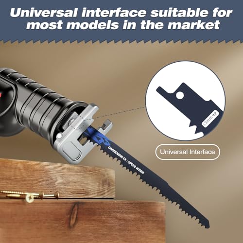 JOEJONI 10-Piece Reciprocating Saw Blades Set, 230mm 5TPI Sabre Saw Blades for Wood Cutting, Reciprocating Tool Accessories Set, Compatible with Bosch Dewalt Makita and many others 3 JOEJONI 10-Piece Reciprocating Saw Blades Set, 230mm 5TPI Sabre Saw Blades for Wood Cutting, Reciprocating Tool Accessories Set, Compatible with Bosch Dewalt Makita and many others - Image 3