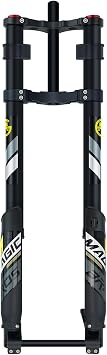 26/27.5/29 Inch Suspension Inverted Air Fork For Fat Mountain Bike Travel 160mm 150 * 15MM Thru Axle Rebound Adjustment 5.0 Fat Tire Dual Crown Downhill Front ForkTapered