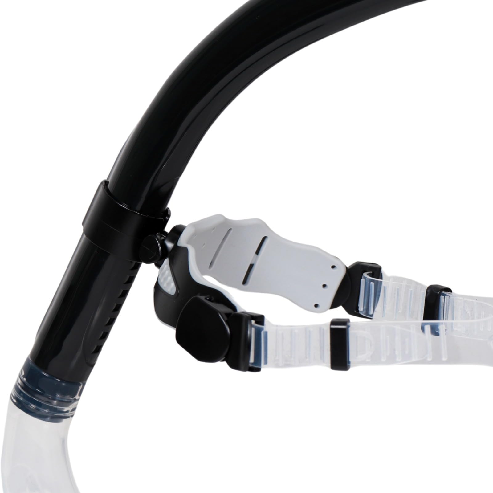 AIRAVAT Front Silicone Snorkel Tuna 1411 | Front-Mounted Swim Snorkel with Adjustable Head Bracket |for Swimming, Pool Training, Scuba Diving & Water Sports for Adults & Kids (Black) 3