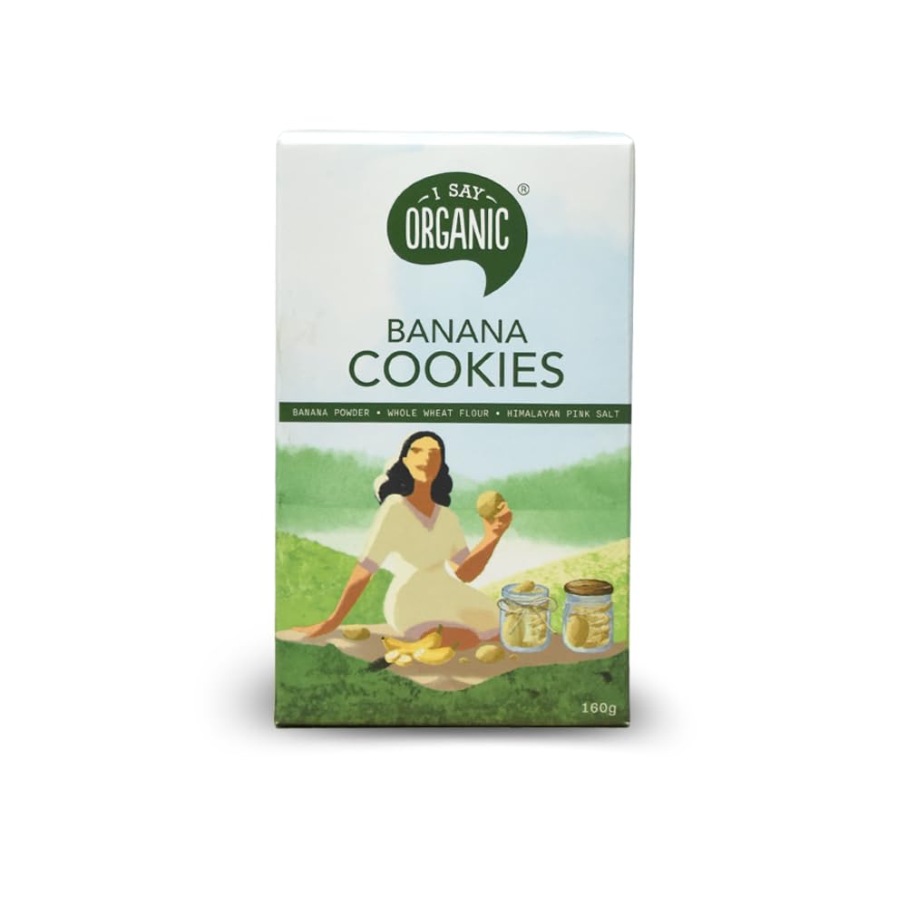 I Say Organic Banana Cookies | Gourmet Cookies | Delicious Fresh, Crunchy and Nutritious, Gourmet Snack | No Added Refined Sugar | No Maida | No palm oil | No preservatives | 160 G | (B09DPPV6KY) Amazon Price History, Amazon Price Tracker