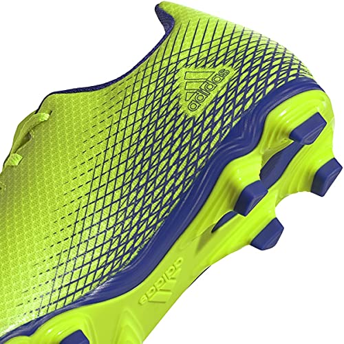 Image of adidas Men's X Ghosted.4 Soccer Shoe, Signal Green /Energy Ink, 8.5