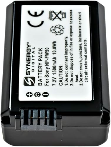 Miniatura 5 de Synergy Digital Batería para cámara, compatible con cámara digital Sony NEX-5, (iones de litio, 7.4 V, 1080 mAh), ultra alta capacidad, repuesto