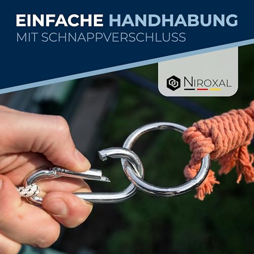 10 Stück Karabinerhaken klein 3mm Starke Karabiner Edelstahl Haken Schlüsselanhänger ohne Auge Kausche Bruchlast 200 kg Edestahhlkarabiner 3x30 mm Hängematte Schaukel