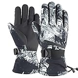 ►►Amplia aplicación: los guantes térmicos impermeables están equipados con tela repelente al agua y un pequeño bolsillo con cremallera, que se puede usar para guardar cambio y tarjetas bancarias. Los guantes de lana cálidos de invierno son adecuados para deportes al aire libre, esquí, patinaje, montañismo, correr, caminar y quitar la nieve. Manténgase abrigado y práctico.