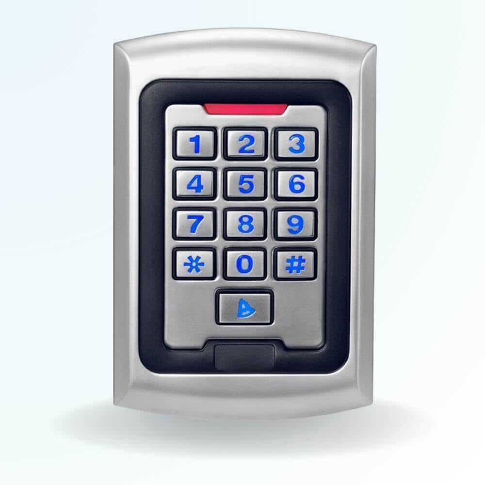 Clavier de contrôle d'accès à Codes et Badges RFID EM 125 KHz, Étanche IP68, 12-24V DC, Autonome, 2 000 utilisateurs - S5