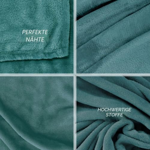 FARFALLAROSSA Kuscheldecke Flauschig 130 x 160 cm - Klein Fleecedecke Sofa Decken Couchdecke - Oeko-TEX - Super Weiche Fleecedecke als… – Ansicht 5