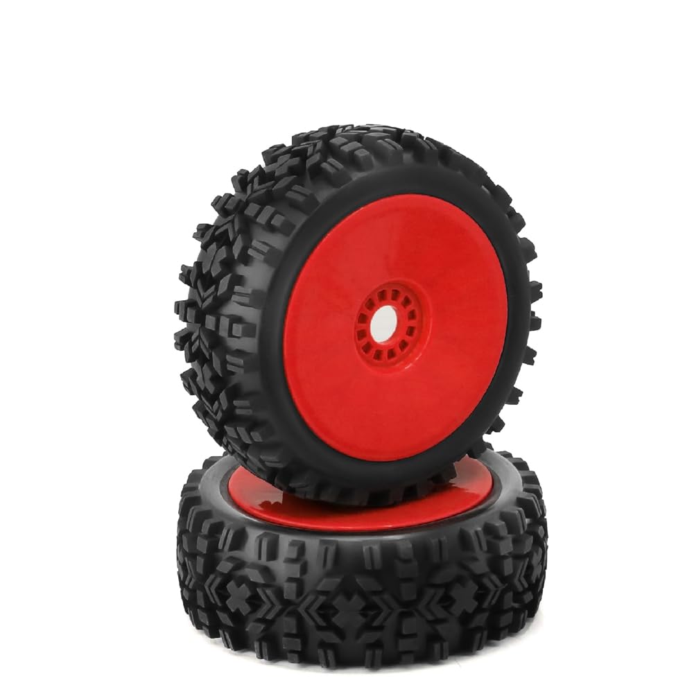 Chanmoo 1/8 RC On Road Car Neumáticos y ruedas llantas de 17 mm Hex 103 mm neumáticos de goma para coche de carreras a escala 1