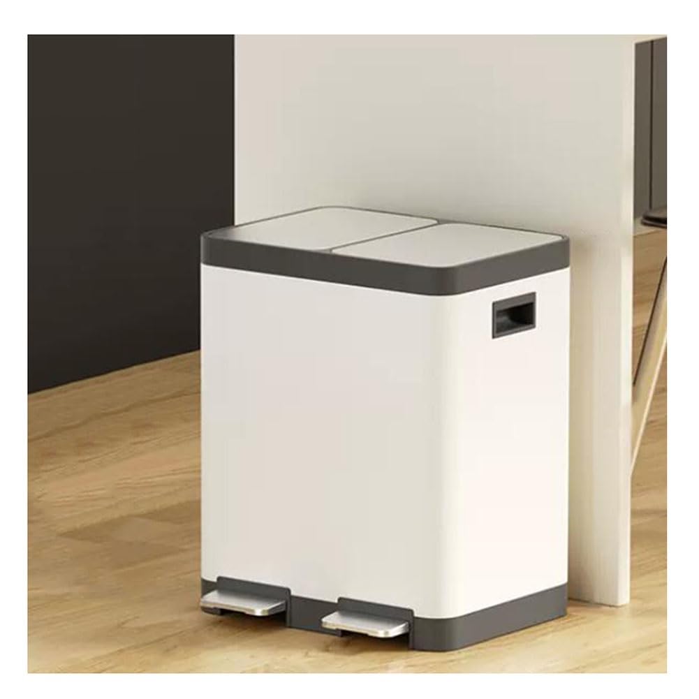 Poubelle à pédale double compartiment pour simplifier le tri au bureau