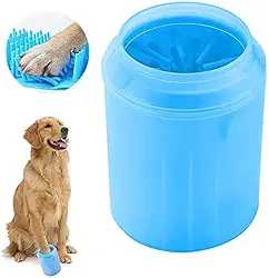 Copo Limpador Limpa Patas Patinhas De Cachorro Cão Pet Médio (Azul)