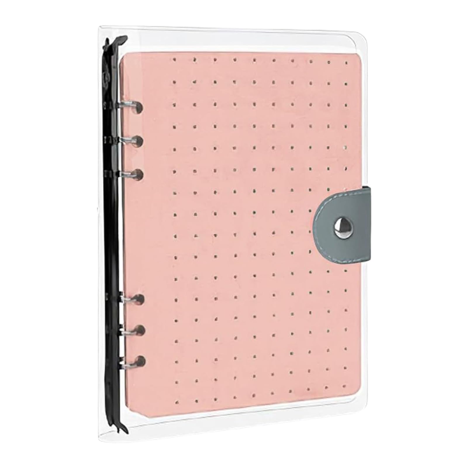 ZhzeYun Brooch Display Book Portable Pin Organizer 8 Pages Enamel Pin Display with Clear Cover Felt Trading Binder for Brooch Collectors Replaceable Pages Lightweight Storage Portfolio Pink