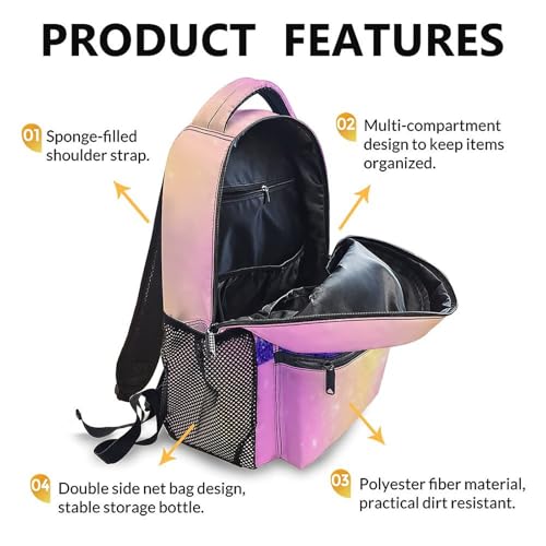 Kids Backpacks for School, Cute Horse Backpack for Girls Travel Casual, 17 Inch Large Capacity Schoolbag for Preschool Kindergarten Elementary4
