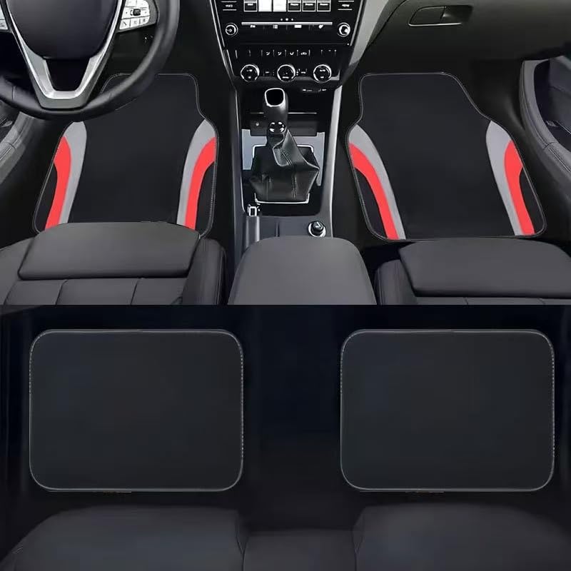 Tapis antidèrapant pour Amarok II 2022-2026 avec moquette rouge - 4