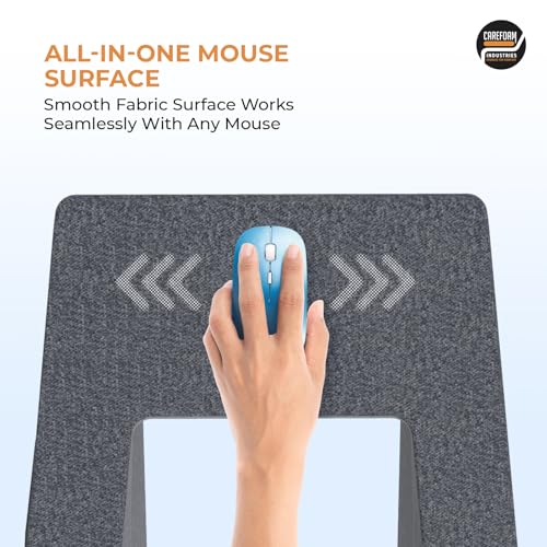 Image of CareFoam Memory Foam Lap Desk Pillow | Work Desk Accessories for Reading, Gaming, Studying Comfortable Armrest, Easy to Store Work from Home Pillow Perfect for Using on Bed, Sofa & Floor | Black Color