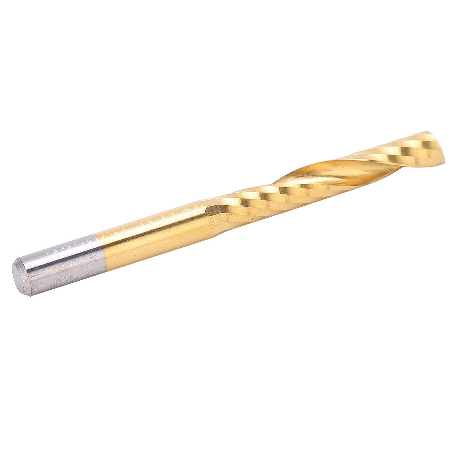 5 sztuk frezów CNC, 4 mm spiralny frez końcowy z chwytem 4 mm HSS powlekany tytanem, flet 25 mm i 45 mm frez o pełnej długości, do miedzianego aluminium