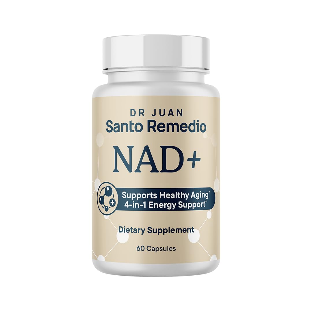 Santo Remedio NAD+ Supplement, Healthy Aging & Cellular Health, 60 Capsules