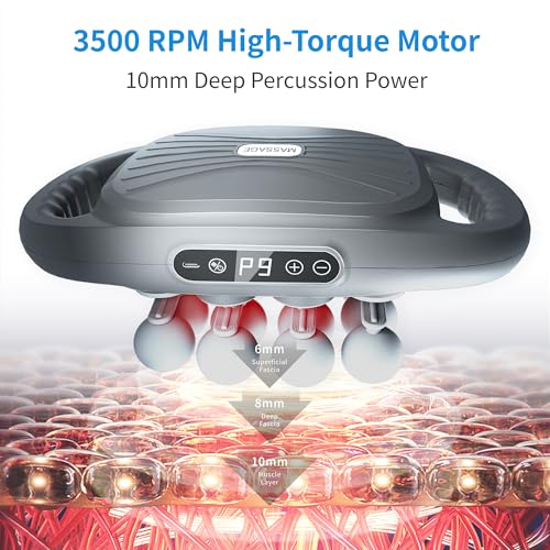 Binxalin 16 Head Deep Tissue Massage Gun, Handheld Percussion Massager for Back, Neck, Sho - image 3