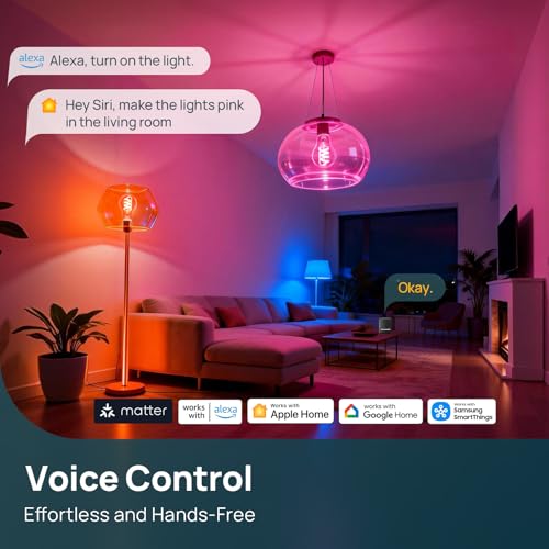 Image of Linkind Matter Smart Light Bulbs, Works with Alexa /Apple Home /Google, 1Pack