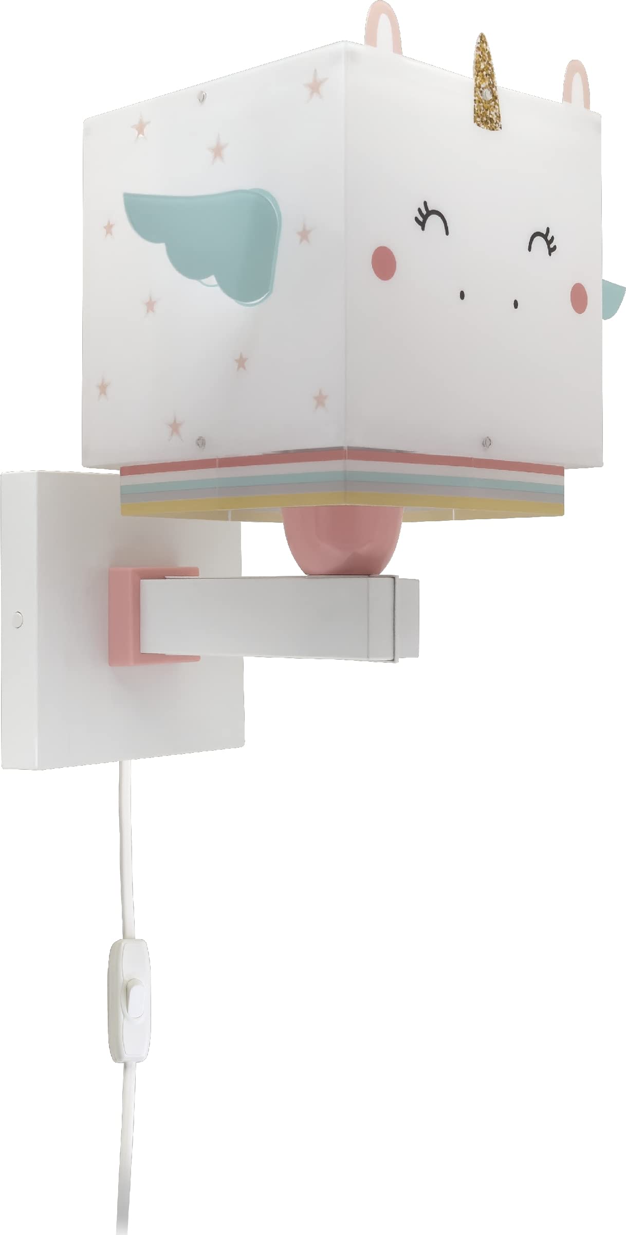 Dalber Lámpara aplique de pared infantil Unicornio, E27, 64599