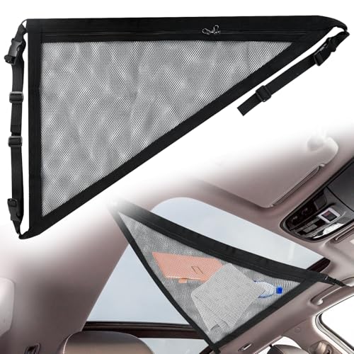 Filet à bagages universel, triangles, filet de rangement réglable, camping, SUV, camionnette, noir, 70 x 50 cm