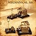 Steam Engine Model - Mini Steam Engine - DIY 2 in 1 Stationary Beam Steam Engine Model with Boiler and Lamp Scene, Build Engine That Runs with Centrifugal Regulator Full Metal Kit