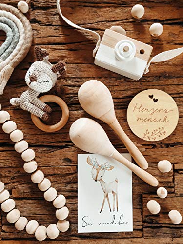 40 Baby Holz Meilensteine inkl. Stoffbeutel Ø 10cm | Meilensteinkarten als Geschenkidee zur Geburt, Taufe, Schwangerschaft oder Babyparty | SET aus 20 Teilen (Modernline) - Image 8