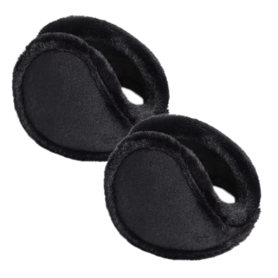 Comebachome Ear Muffs Fleece Warm Earmuffs Ear Warmer Winter Accessory for Men Women Black 2pcs Style 2, Decor