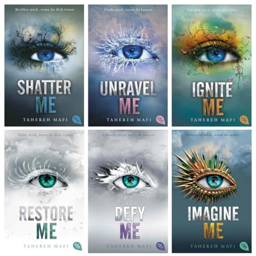 Tahereh Mafi Shatter Me Reihe Band 1-6 – Young Adult Romantasy, dystopische Fantasy Romance – Bücher Set inkl. Lesezeichen als Beigabe – BookTok-Sensation, TikTok made me buy it – Enemies to Lovers