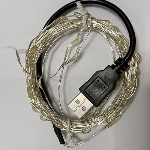 DVMRUIB 5V USB 5M/16.5Ft 50Leds Ultra Thin Silver Wire Decorative String Light (Colorful)
