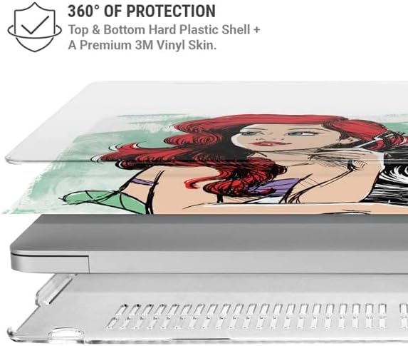 Skinit Case + Skin Compatible with MacBook Air 13in M1 (2021) - Officially Licensed Disney Ariel Sketch Design