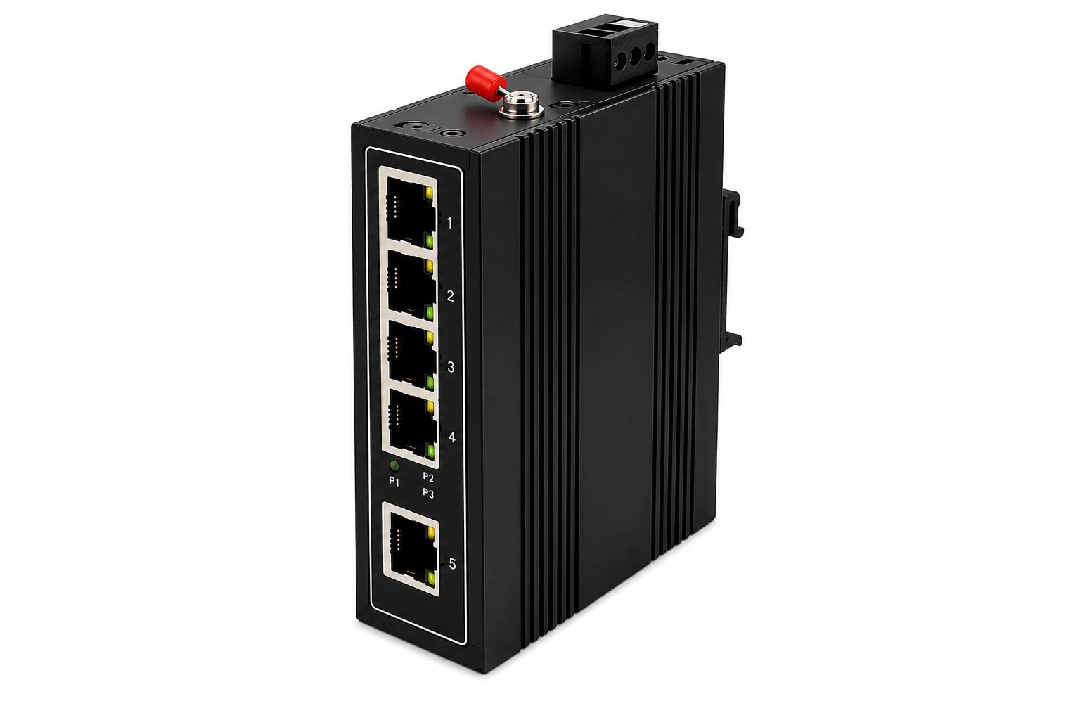5 Port Unmanaged Industrial Ethernet Switch | 10/100Mbps Fast Ethernet | DIN Rail Mount | IP40 Rugged Metal Housing | Fanless Design | Wide Temperature (-30°C to +75°C) | Industrial Network Switch-picture-32