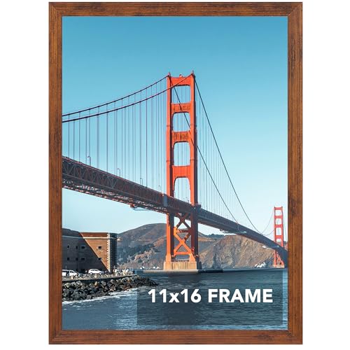 OMISHE 11x16 inch Picture Frame Bronze for Wall Hanging, 11 x 16 Frame Wall Gallery Photo Frame, Bronze