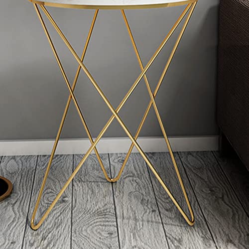 Table d'appoint de salon en marbre véritable et design épuré