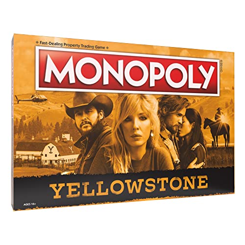 Monopoly: Yellowstone | Buy, Sell, Trade Spaces Featuring Locations from The Paramount Network Show | Collectible Classic Monopoly Game | Officially-Licensed Yellowstone Game & Merchandise