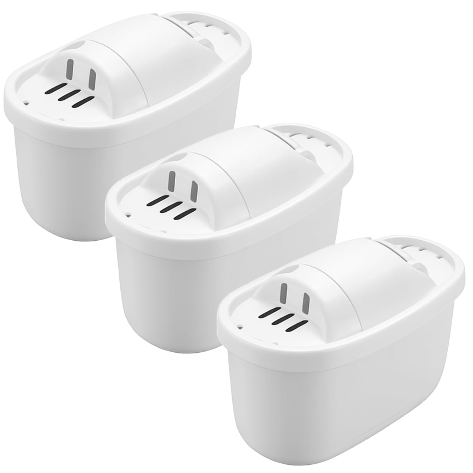 Max Strength Pro Water Filter Cartridges 3pc Set, All-in-1, Fits Brita® Maxtra+® Plus, Maxtra Pro®, Kettle & XL Jugs, 3 Month Supply, BPA Free, Compatible with Mavea, Elemaris, Marella, Aluna Cool