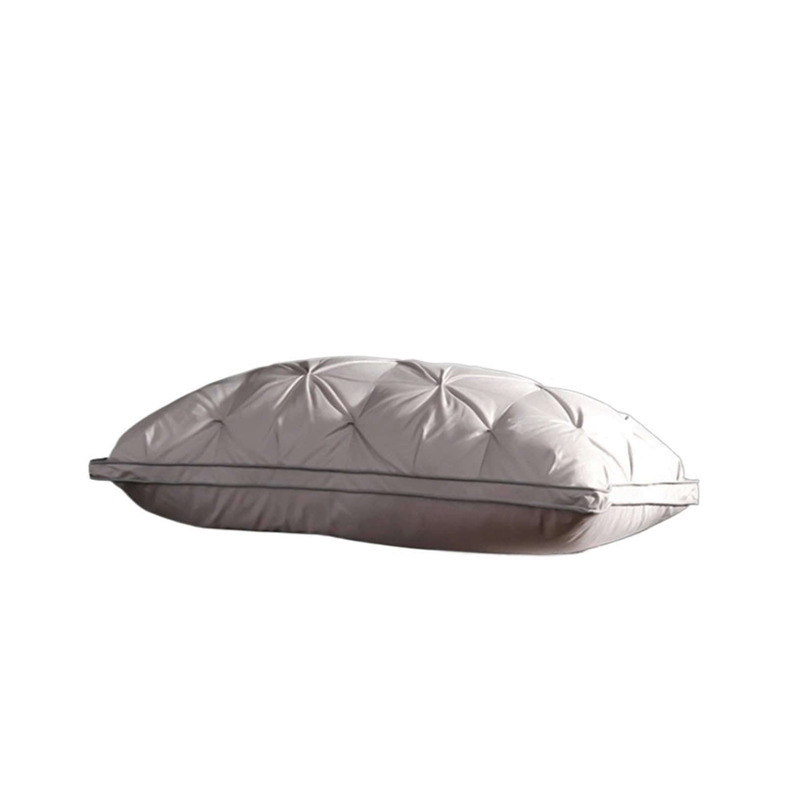 Almohada de plumón y algodón gris para renovar tu dormitorio