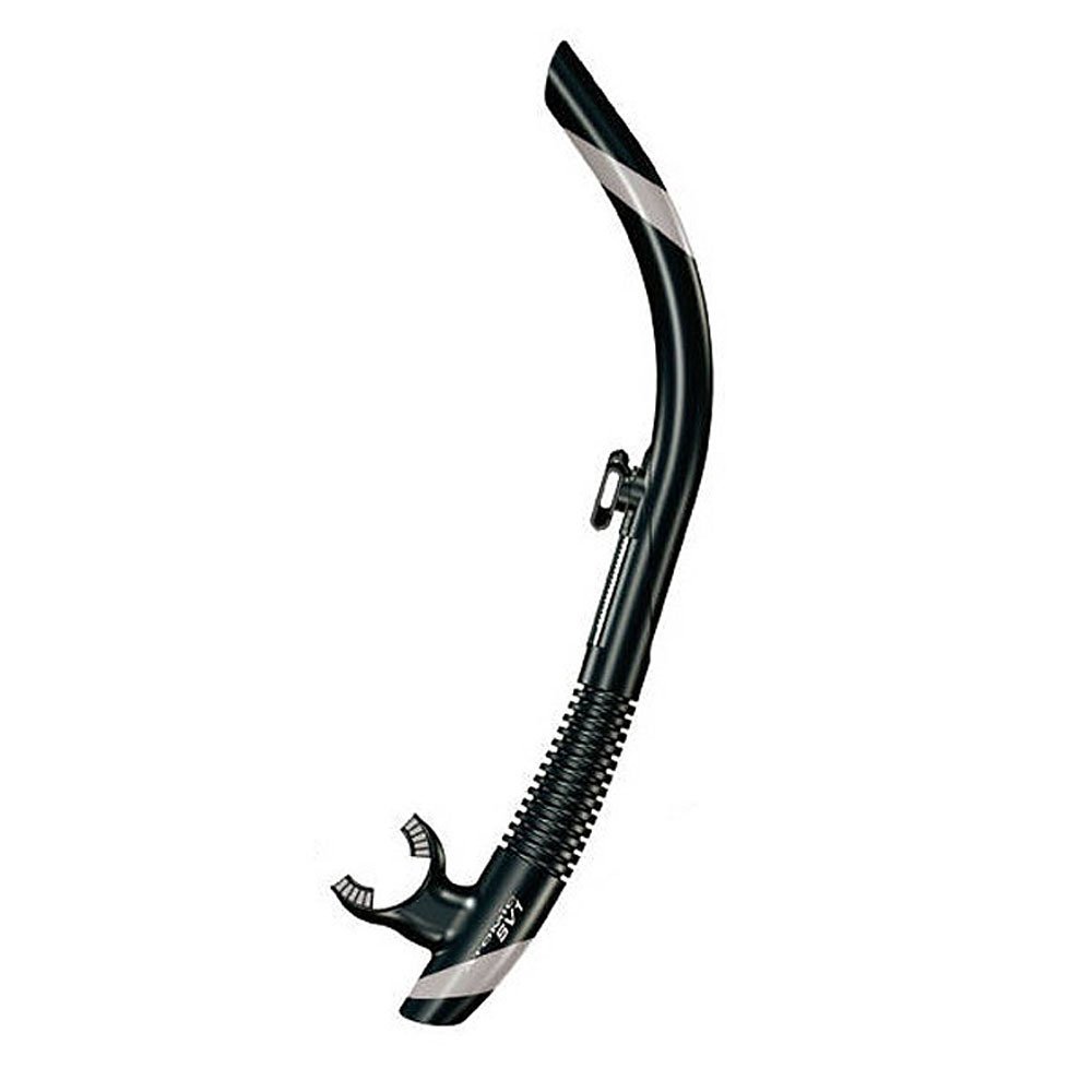 Atomic Aquatics SV1 Flex Snorkel, Black/Silver