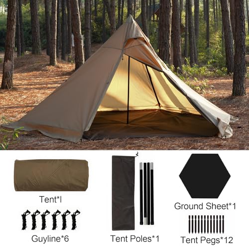 Carpa tipi ligera con estufa 1-2 personas 4 estaciones miniatura 7